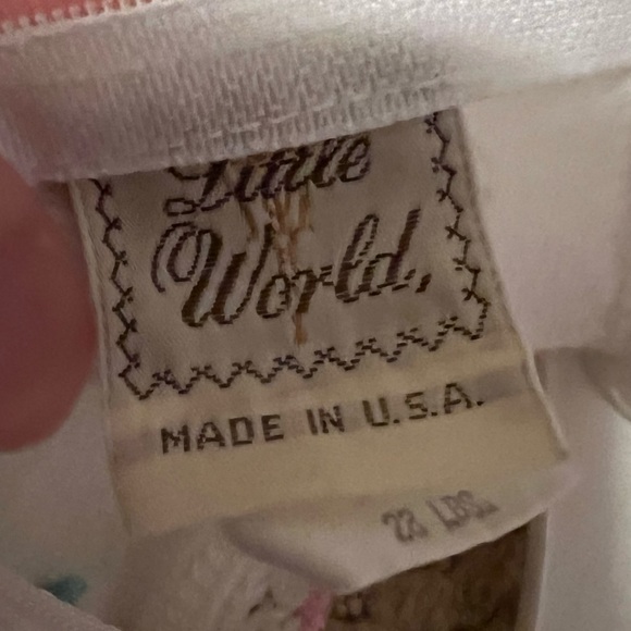 Little World Vintage 18 Month Short Sleeve White Sweater Dress - Picture 3 of 4